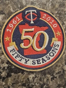 MINNESOTA TWINS 50th ANNIVERSARY 2010 MLB Baseball AUTHENTIC JERSEY PATCH - Bild 1 von 1
