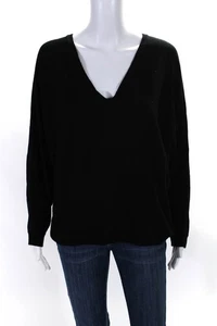 Feel The Piece Womens Black Crew Neck V Back Long Sleeve Sweater Top Size OS - Picture 1 of 6