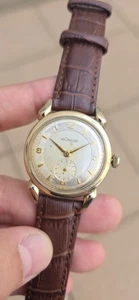 Vintage 1950's LeCOULTRE Cal 480/CW Men's 34mm Fancy Bull Horn Lugs Manual Watch - Foto 1 di 24