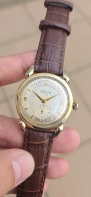 Reloj Manual Vintage Años 50 LeCOULTRE Cal 480/CW Para Hombre 34mm Elegante Cuerno de Toro Asas Foto 1 de 4