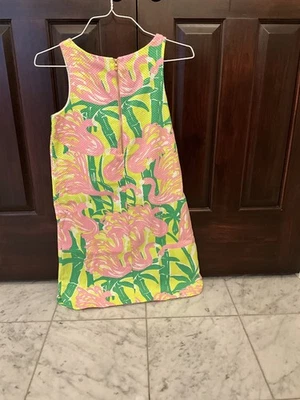 Lilly Pulitzer x Target Fan Dance Pink Flamingo Shift Dress Girls XL - Image 1 of 3