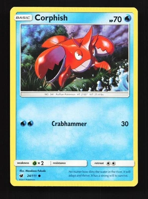 Corphish 24/111 LP Crimson Invasion English Pokemon Card TCG - Image 1 of 4