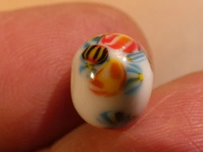 ANTIQUE JAPANESE HEIRLOOM GLASS MILLIFIORI BEAD 10.4 MM RARE COLORS - Image 1 of 4