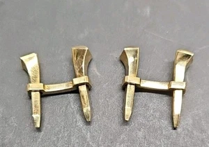 Cartier Inc. 18k Yellow Gold AOA Alpha Omega Alpha Cufflinks France - Picture 1 of 6