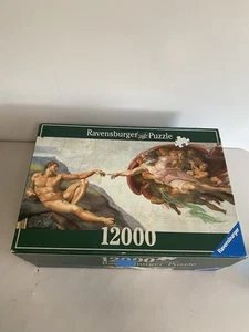 *READ*Ravensburger 12,000 Piece Huge Puzzle, Michelangelo - The Creation Of Adam - Picture 1 of 5