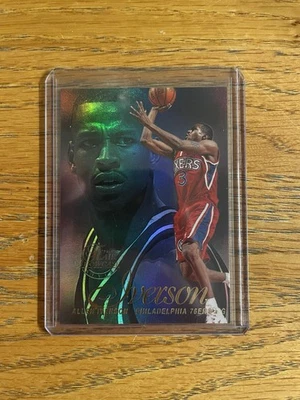 Fleer Flair Showcase 1996-97 fila 2 sección 1 asiento 3 Allen Iverson novato (RC) Foto 1 de 2