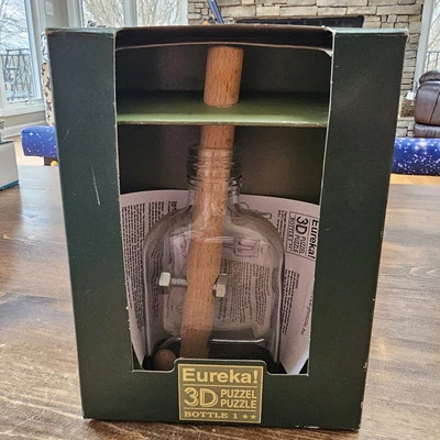 Eureka 3D Bottle Puzzle Complete with Instructions New Brain Teaser Handcrafted - Image 1 of 4