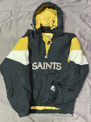 VINTAGE NEW ORLEANS SAINTS NFL STARTER JACKET SIZE M  - Image 1 of 4