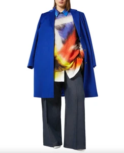 NUOVA tunica Marina Rinaldi Riva multicolore cotone camicia con bottoni taglia 14 nuova con etichetta $725 - Foto 1 di 15