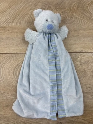 Russ Baby синий плюшевый медведь мягкий Minky Dot в полоску отделки Baby одеяло милый мальчик игрушка - Изображение 1 из 4