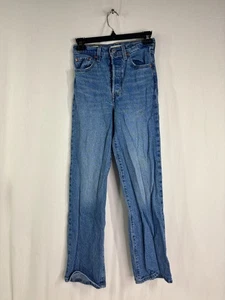 Levi's Premium Ribcage Straight Ankle Super High Rise Blue Jeans Size 24x27 NWT - Picture 1 of 3