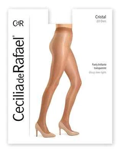 Cecilia de Rafael Cristal 20D Ultra Glossy Pantyhose Shiny Tights Plus Sizes - Picture 1 of 8