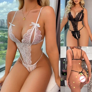 Sexy-Lingerie-Sleepwear-Lace-Women-G-string-Dress-Underwear-Babydoll-Nightwear ☽ - Picture 1 of 14