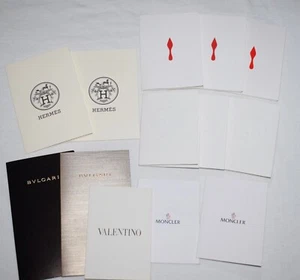 Lot Of 13 Hermes Moncler Chanel Bvlgari CL Receipt Holder Pocket Envelopes ~ UD9 - Picture 1 of 6