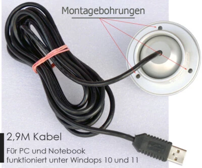 VERSTECKTE KLEINE USB ÜBERWACHUNGSKAMERA 3M USB FÜR WINDOWS 10 11 FÜR DECKE M941 - Bild 1 von 4