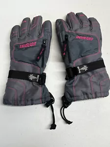 Genuine GORDINI Girls Winter Ski& Snow Gloves, LARGE,Grey Pink Dri-Max, Gauntlet - Picture 1 of 14