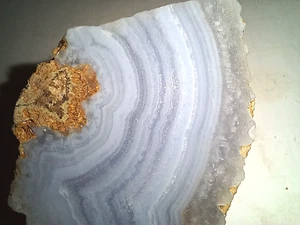 Blau gebänderter Chalcedon Abschnitt - Bild 1 von 4