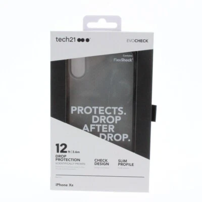 Tech21 Evo Check Case for iPhone XR Smoke Black - Image 1 of 4