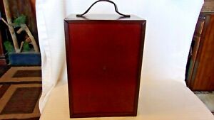 Starbucks Mahogany Slide Open Box (Box Only) w/ Leather Handle Pike Place