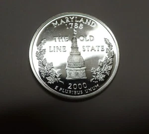 All Five 2000-S Proof SILVER State Quarters! Gorgeous Cameo Coins!! - Picture 1 of 6