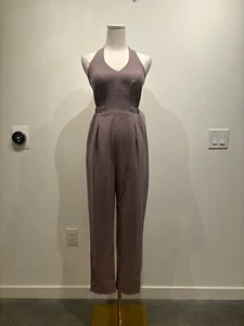 NWT MACY'S BRAND bar III Women's champagne gold color xxs jumpsuit ISK1105RW - Picture 1 of 7