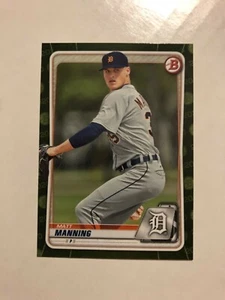 Tarjeta de béisbol Bowman 2020 Matt Manning camuflada Tigers  - Imagen 1 de 1