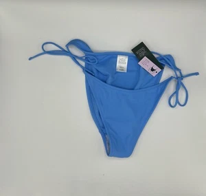 Wild Fable Women's M 8-10 Bikini Bottom Blue High Leg Adjustable Side-Tie New - Picture 1 of 2