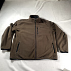 Timberland Jacket Fleece Mens Extra Large Brown Outdoors Full Zip Fishing Hiking
