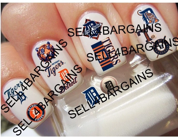 👀 Sale》🔥 2025 Detroit Tigers Baseball》12 Different Designs》Nail Art Decals - Image 1 of 1