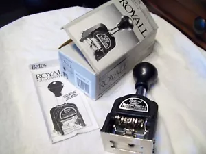 Bates Royall Automatic Numbering Machine RNM7A-7 With Box and Instructions - Picture 1 of 7