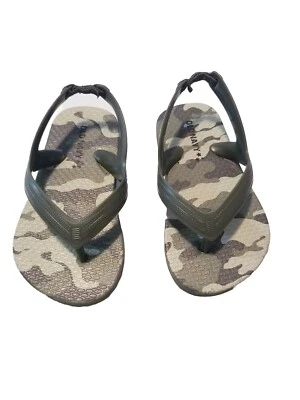 Old Navy Toddler Sandals Size 6 Camo Rubber Flip Flops Unisex - Image 1 of 4