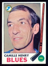 1969-70 TOPPS HOCKEY NHL #17 Camille Henry NM-MT St. Louis Blues Card