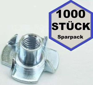 1000 Stück Einschlagmutter M5 x 8 Gewinde Einschlagmuttern 5x8 verzinkt DIN 6930 - Bild 1 von 3