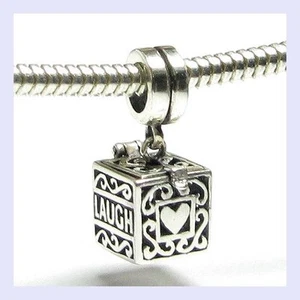 Authentic Nagara Sterling Silver Love Laugh Live Locket Screw Charm for Bracelet - Picture 1 of 3