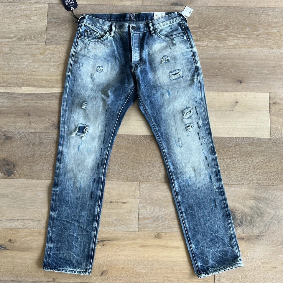 *RARE* Original PRPS BARRACUDA Jeans LIBRA ACID WASH Size 34x34