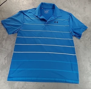 Camisa Polo Under Armour The Playoff Para Hombres XL Manga Corta Azul Logo Calce Suelto - Imagen 1 de 6