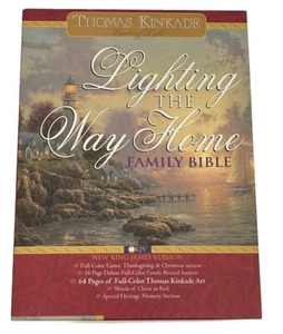 Lighting the Way Home Family BIBLE Color Artwork by Thomas Kinkade (c 2002) - Picture 1 of 13