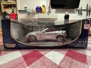 Motor Max 2005 Mercedes-Benz SLK55 AMG Silver 1:18 Die-cast Model Car - Picture 1 of 24