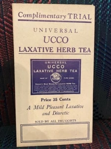 Universal Medicine Co CURE A Envelope Ucco Laxative Herb Tea Complimentary Vtg - Picture 1 of 10