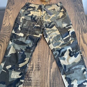 Richie Le Large Camo Cargo Pants New With Tags Vintage Mens Pant - Picture 1 of 9