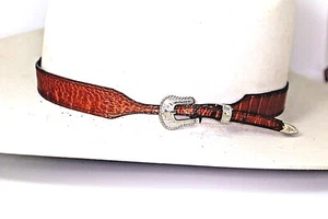 Western Hat Band for Men and Women Ostrich Leg Custom handmade - Picture 1 of 15