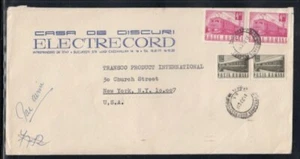 ROMANIA Commercial Cover Bucuresti to New York City 1-7-1971 cancel - Picture 1 of 2