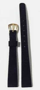 CORFAM VINTAGE 11MM CORREA DE CUERO CORFAM NEGRO LISO HEBILLA TONO DORADO NOS - Imagen 1 de 7