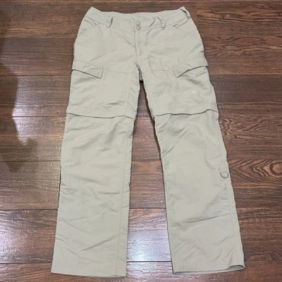 Pantalones cortos de senderismo convertibles The North Face para mujer 10 caqui de nailon al aire libre Foto 1 de 4