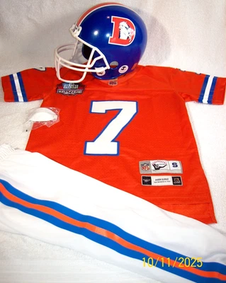 CAMISETA DE FÚTBOL AMERICANO THROWBACK YTH PEQUEÑA #7 JOHN ELWAY DENVER BRONCOS UNIFORME CASCO Foto 1 de 4