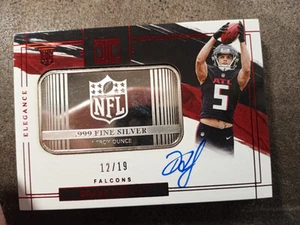 2022 Panini Impeccable Drake London Elegance Silver Bar ON Card Rookie Auto /19 - Picture 1 of 2