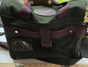 Vintage Orvis Battenkill grün Canvas Leder Reisetasche zum Übernachten Gepäck - Bild 1 von 14