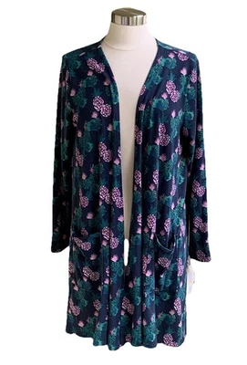 Nuevo con etiquetas Cárdigan LuLaRoe Caroline Estampado de Cactus L Suéter Abierto Plumero Suculento Boho Foto 1 de 4