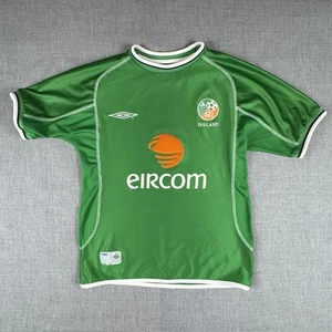 Ireland Soccer Shirt Mens Small Green Eircom FAI Football Jersey Umbro Vapa-Tech - Picture 1 of 12
