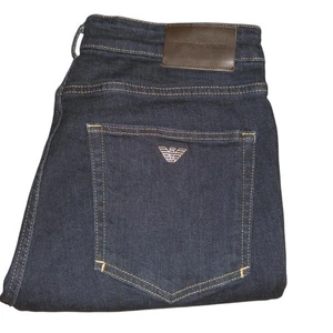 Emporio Armani Jeans J06 Slim Fit Stretch Denim W34 L32 Dark Blue Mens 8n1j06 - Picture 1 of 10